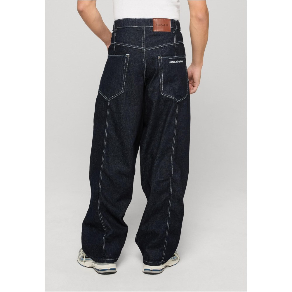 Rocawear - BLUEPRINT Baggy Denim Wijde broek - Blauw